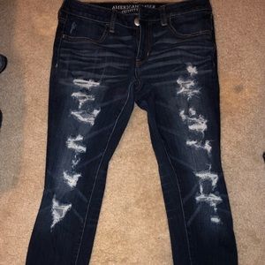 Distressed American Eagle Jeans